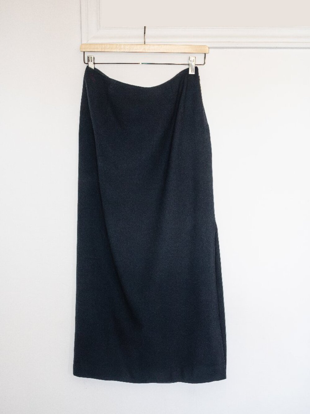 JONES NEW YORK Vintage Wool Navy Skirt with Side Slit